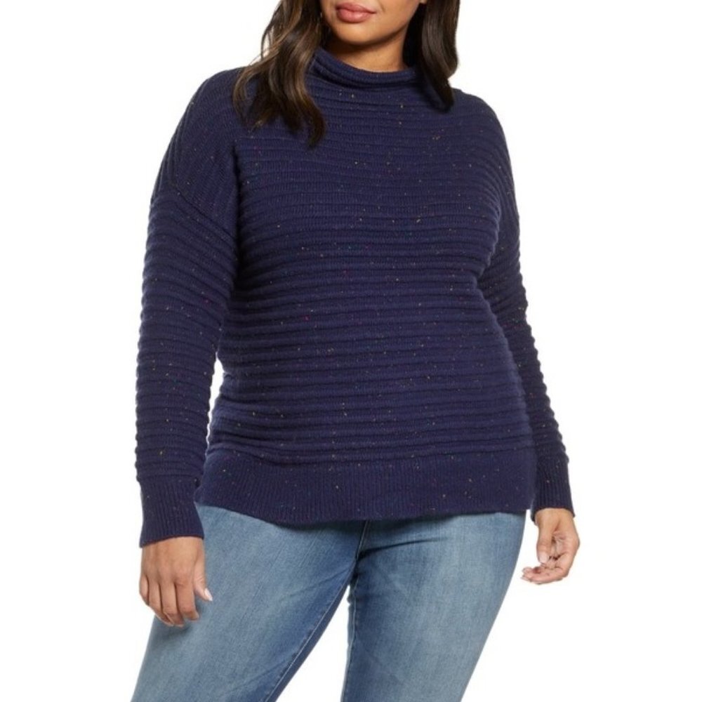 💥COURT AND ROWE Speckled Ottoman Turtleneck Sweater